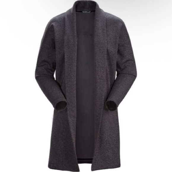 ARC'TERYX Laina Cardigan Heathered Navy/Blue Alpenex Fleece Sweater - Picture 2 of 8